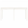 Valkoinen puutarhapöytä Kay 159,5x82,5x76cm (mänty)
