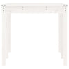 Valkoinen puutarhapöytä Kay 159,5x82,5x76cm (mänty)