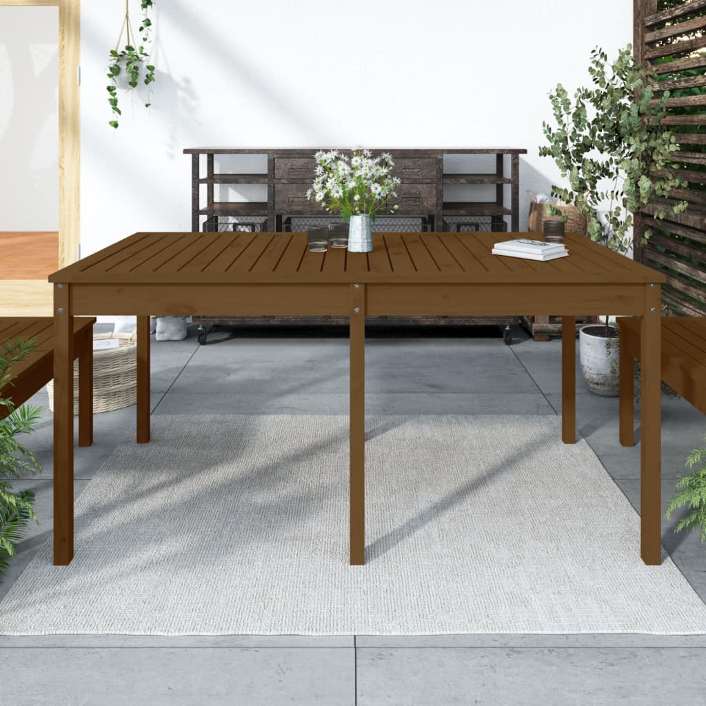 Hunajanruskea puutarhapöytä Kay 159,5x82,5x76cm (mänty)