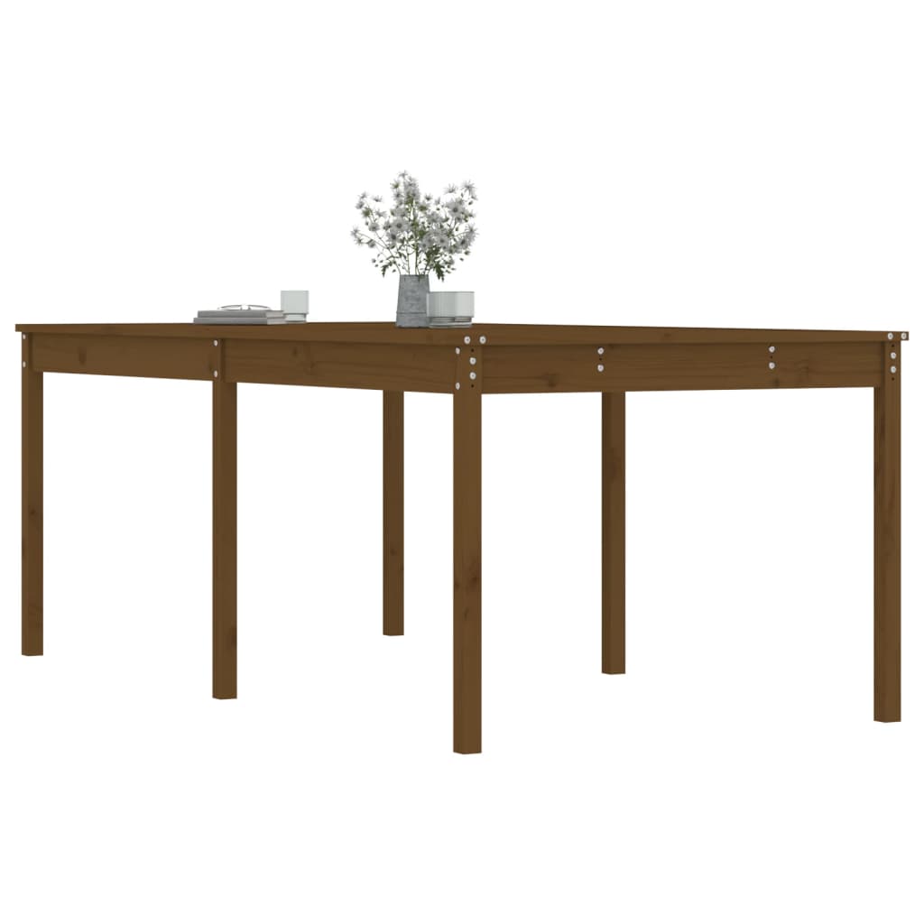 Hunajanruskea puutarhapöytä Kay 203,5x100x76cm (mänty)