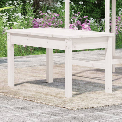 Puutarhapenkki valkoinen 80x44x45 cm täysi mänty