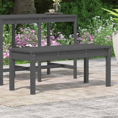 Puutarhapenkki harmaa 109x44x45 cm täysi mänty