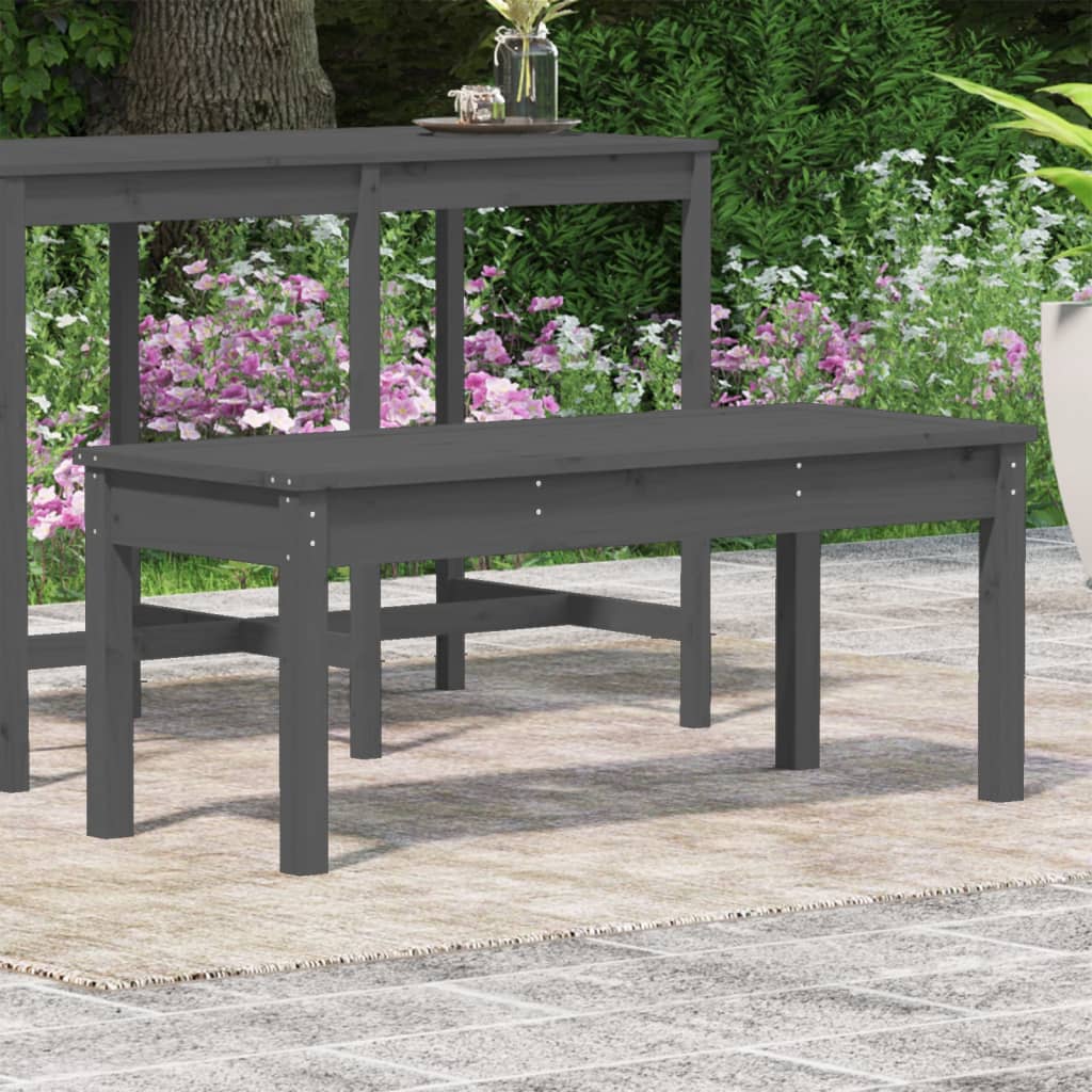 Harmaa puutarhapenkki Sarande 109x44x45cm (mänty)