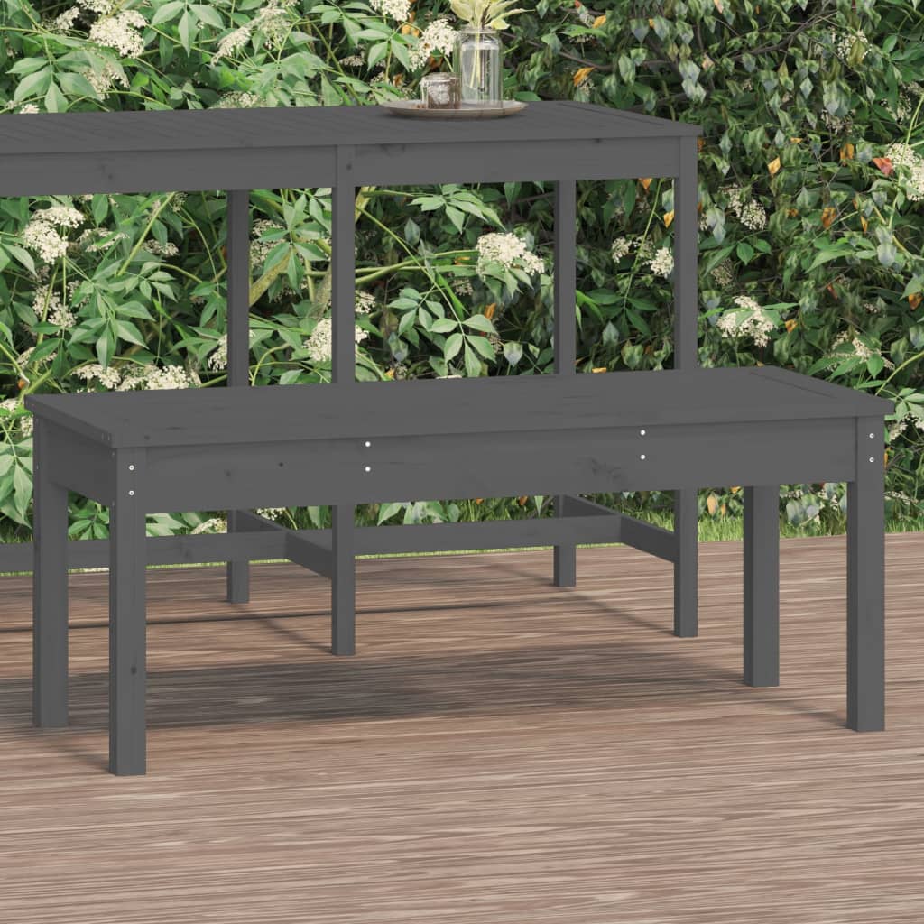 Harmaa puutarhapenkki Sarande 109x44x45cm (mänty)