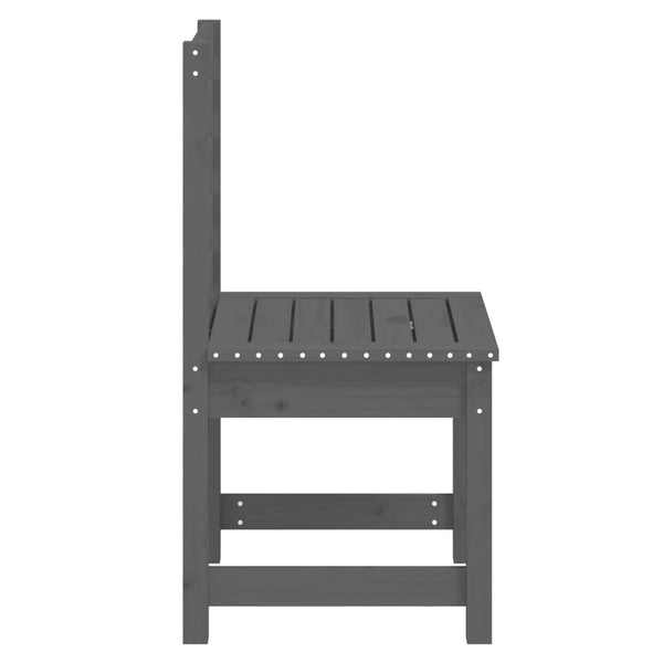 Puutarhatuolit 2 kp harmaa 50x48x91,5 cm täysi mänty
