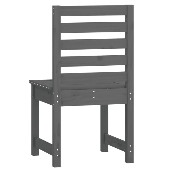 Puutarhatuolit 2 kp harmaa 50x48x91,5 cm täysi mänty