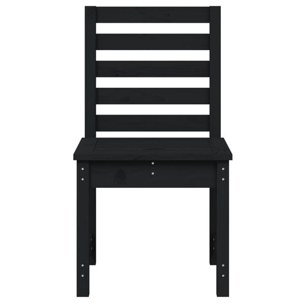Puutarhatuolit 2 kp musta 50x48x91,5 cm täysi mänty