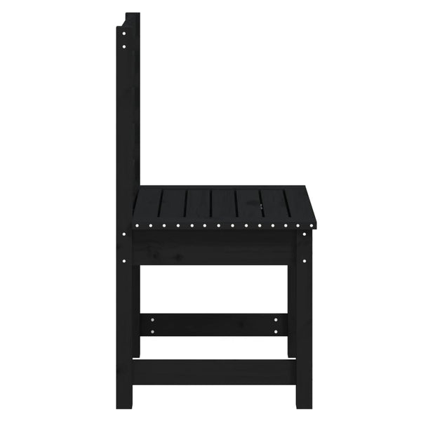 Puutarhatuolit 2 kp musta 50x48x91,5 cm täysi mänty