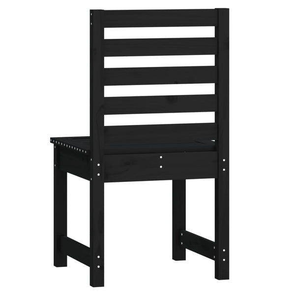 Puutarhatuolit 2 kp musta 50x48x91,5 cm täysi mänty