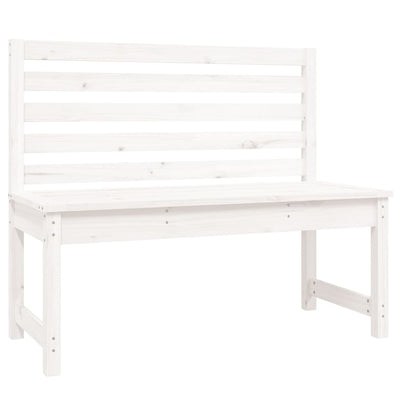 Puutarhapenkki valkoinen 109 cm täysi mänty