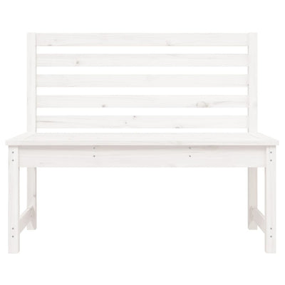 Puutarhapenkki valkoinen 109 cm täysi mänty