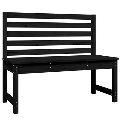 Puutarhapenkki musta 109 cm täysi mänty