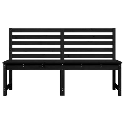 Puutarhapenkki musta 157,5 cm täysi mänty
