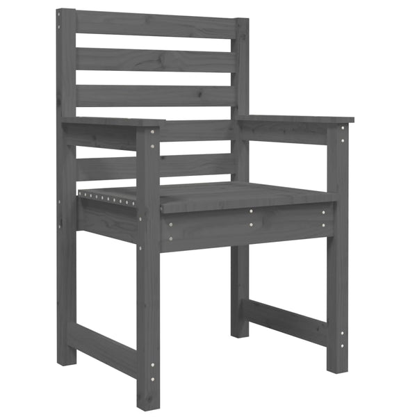 Puutarhatuolit 2 kp harmaa 60x48x91 cm täysi mänty