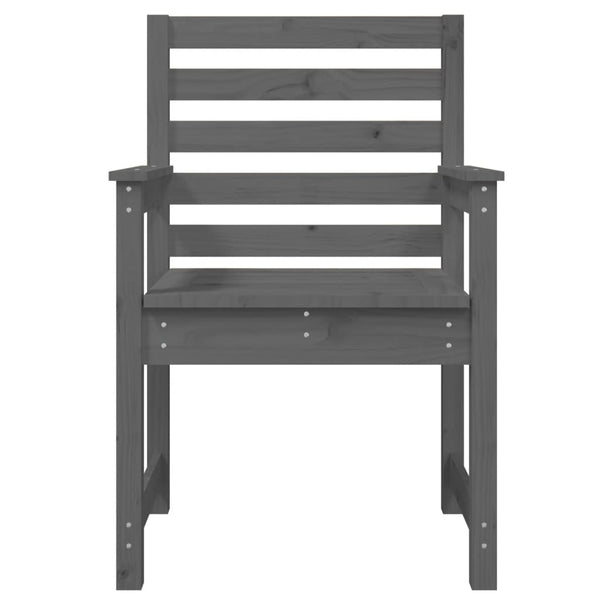 Puutarhatuolit 2 kp harmaa 60x48x91 cm täysi mänty