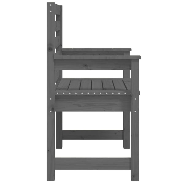 Puutarhatuolit 2 kp harmaa 60x48x91 cm täysi mänty
