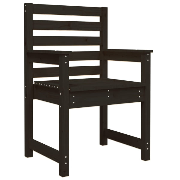 Puutarhatuolit 2 kp musta 60x48x91 cm täysi mänty