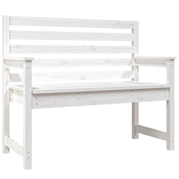 Puutarhapenkki valkoinen 109x48x91,5 cm täysi mänty