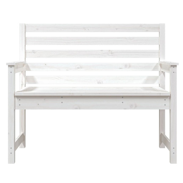 Puutarhapenkki valkoinen 109x48x91,5 cm täysi mänty