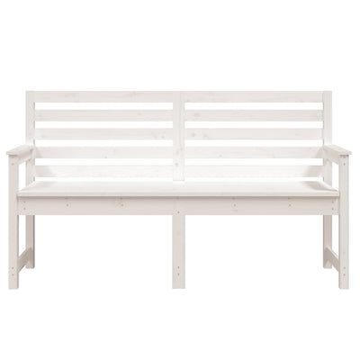Puutarhapenkki valkoinen 159,5x48x91,5 cm täysi mänty