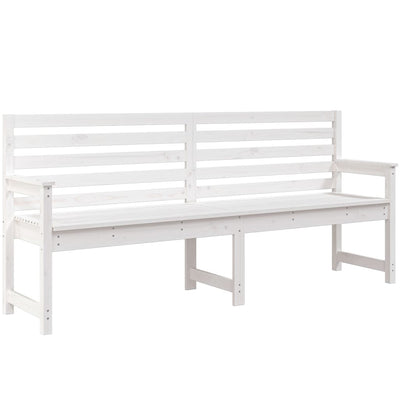 Puutarhapenkki valkoinen 203,5x48x91,5 cm täysi mänty