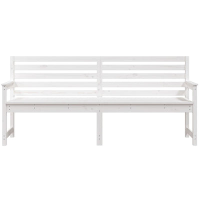 Puutarhapenkki valkoinen 203,5x48x91,5 cm täysi mänty