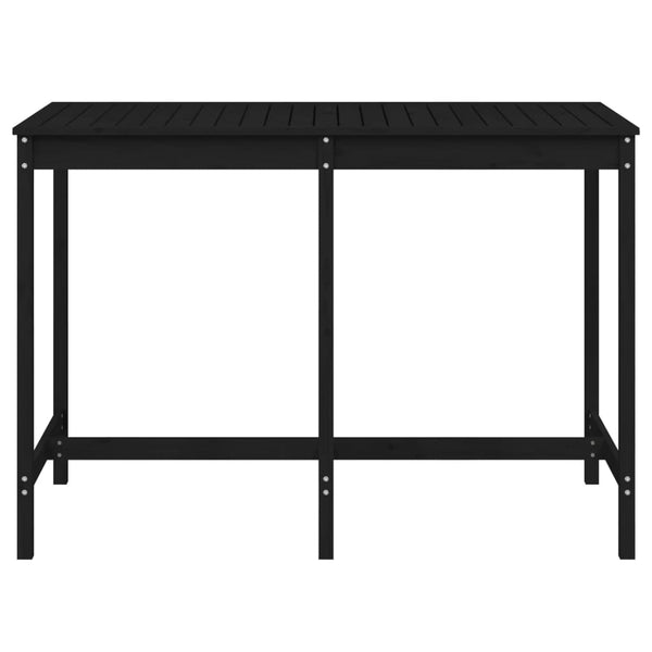 Puutarhapöytä musta 159,5x82,5x110 cm täysi mänty
