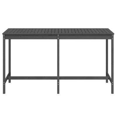 Puutarhapöytä harmaa 203,5x90x110 cm täysi mänty