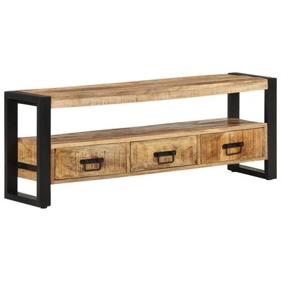 TV-taso 120x30x45 cm täysi mangopuu