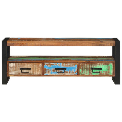 TV-taso 120x30x45 cm kierrätetty täyspuu