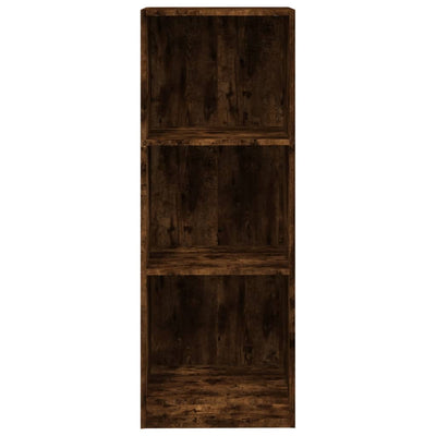 3-tasoinen Kirjahylly savutammi 40x24x109 cm tekninen puu