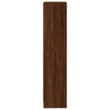 3-tasoinen Kirjahylly ruskea tammi 40x24x109 cm tekninen puu