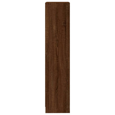 3-tasoinen Kirjahylly ruskea tammi 40x24x109 cm tekninen puu