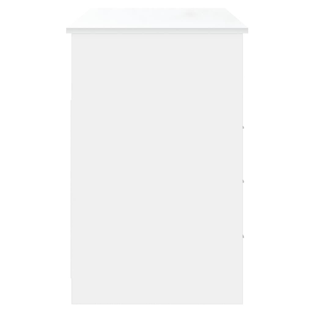 Valkoinen työpöytä laatikoilla Anaion 102x50x76cm (puinen)