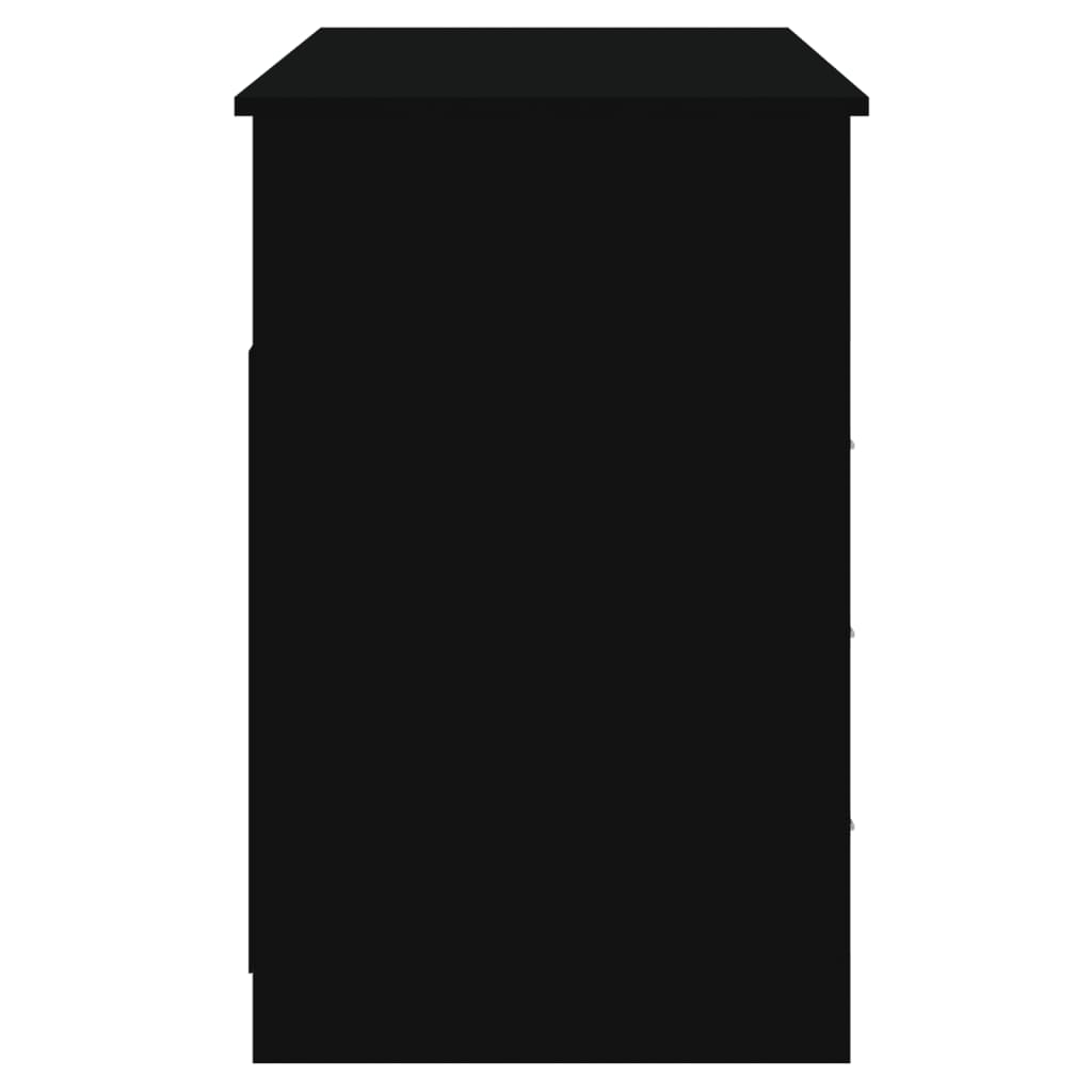 Musta työpöytä laatikoilla Anaion 102x50x76cm (puinen)
