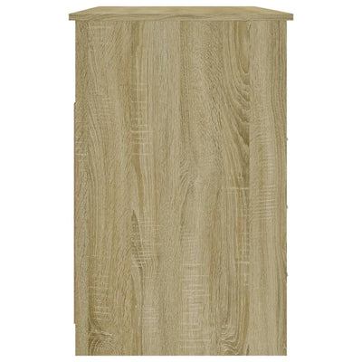 Työpöytä laatikoilla Sonoma-tammi 102x50x76 cm tekninen puu