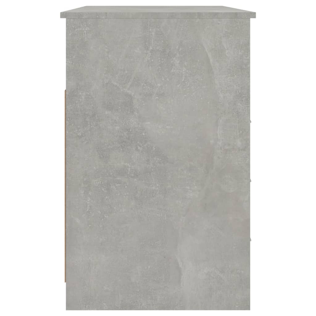 Betoninharmaa työpöytä laatikoilla Anaion 102x50x76cm (puinen)