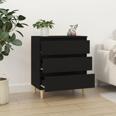 Senkki musta 60x35x70 cm tekninen puu