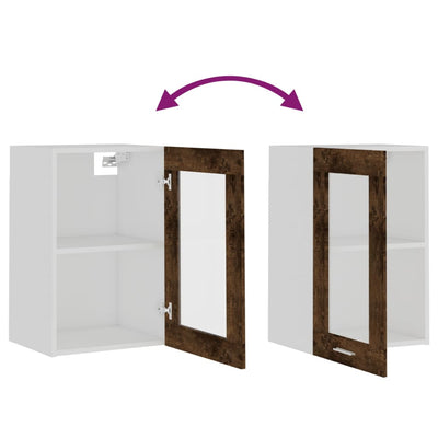 Savutammi riippuva lasikaappi Pompilas 40x31x60cm (puinen)