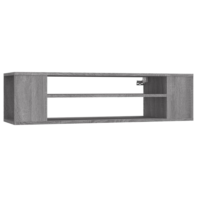 Harmaa seinä tv-taso Janza 100x30x26,5cm (puinen)