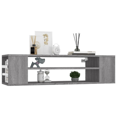 Seinä TV-taso harmaa Sonoma 100x30x26,5 cm tekninen puu