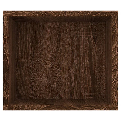 Seinä TV-taso ruskea tammi 100x30x26,5 cm tekninen puu