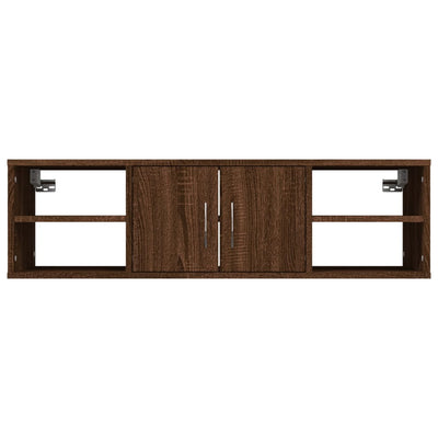 Seinähylly ruskea tammi 102x30x29 cm tekninen puu