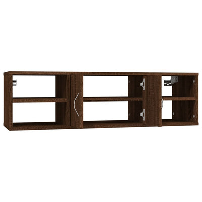 Seinähylly ruskea tammi 102x30x29 cm tekninen puu