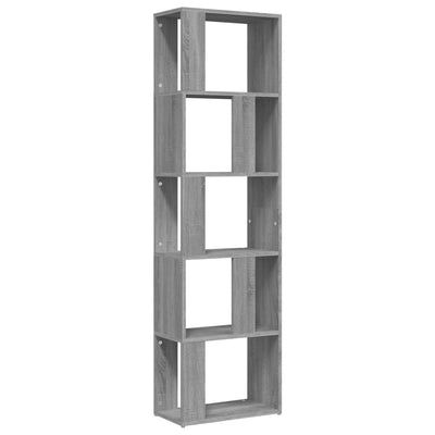 Kirjahylly harmaa Sonoma 45x24x160 cm tekninen puu