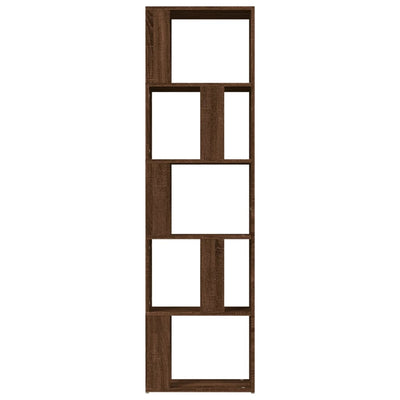 Kirjahylly ruskea tammi 45x24x160 cm tekninen puu