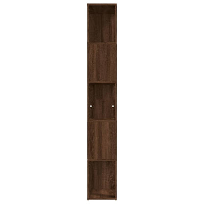Kirjahylly ruskea tammi 45x24x160 cm tekninen puu