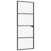 Musta sisäovi Vanzeti 76x201,5cm (karkaistu lasi ja alumiini ohut)