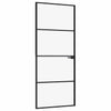 Musta sisäovi Vanzeti 83x201,5cm (karkaistu lasi ja alumiini ohut)