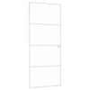 Valkoinen sisäovi Vanzeti 83x201,5cm (karkaistu lasi ja alumiini ohut)